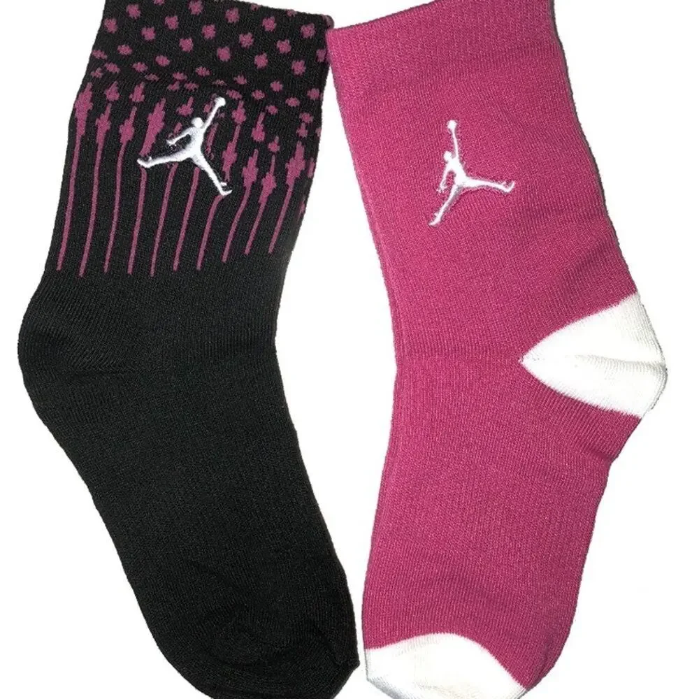 Michael’s Jordan Crew Socks 2 Pairs Pink Black